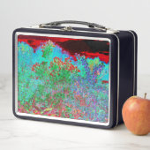 抽象芸術カラフルガーデンと夕日 メタルランチボックス (インサイチュ)