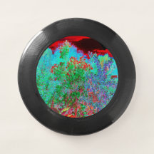 抽象芸術カラフルガーデンと夕日