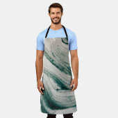 抽象芸術カラフルキッチンエプロン エプロン (着用した状態)