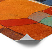 抽象芸術カラフルキュービズムのクレアモダンート ポスター (角)