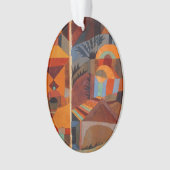 抽象芸術カラフルキュービズムKleeテンプルガーデンズ オーナメント (正面)