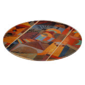 抽象芸術カラフルキュービズムKleeテンプルガーデンズ カッティングボード (角)