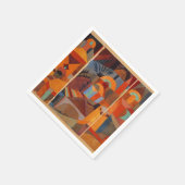 抽象芸術カラフルキュービズムKleeテンプルガーデンズ スタンダードカクテルナプキン (角)