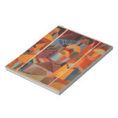 抽象芸術カラフルキュービズムKleeテンプルガーデンズ ノートパッド (回転)