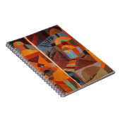 抽象芸術カラフルキュービズムKleeテンプルガーデンズ ノートブック (右側)