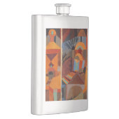 抽象芸術カラフルキュービズムKleeテンプルガーデンズ フラスク (右)