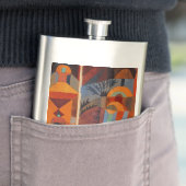 抽象芸術カラフルキュービズムKleeテンプルガーデンズ フラスク (インサイチュ)