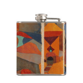抽象芸術カラフルキュービズムKleeテンプルガーデンズ フラスク (裏面)