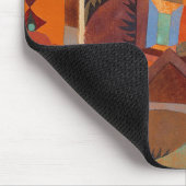 抽象芸術カラフルキュービズムKleeテンプルガーデンズ マウスパッド (コーナー)