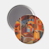 抽象芸術カラフルキュービズムKleeテンプルガーデンズ マグネット (正面/裏面)