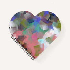 抽象芸術カラフルキューブ ノートブック