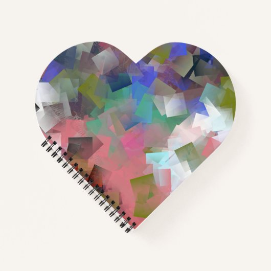 抽象芸術カラフルキューブ ノートブック (正面)