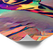 抽象芸術カラフルキリン ポスター (角)