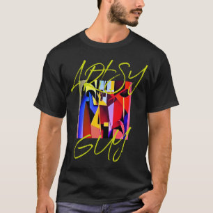 抽象芸術カラフルギアートー引用文メン Tシャツ