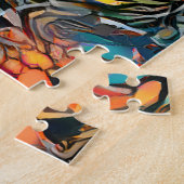 抽象芸術カラフルギター |困難な懸命 ジグソーパズル (側面)