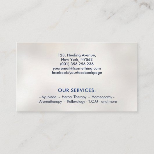 抽象芸術カラフルギンコの木 名刺 (裏面)