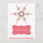 抽象芸術カラフルクリスマススター シーズンポストカード (正面)