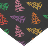 抽象芸術カラフルクリスマスツリーパターン ショートテーブルランナー (コーナー)