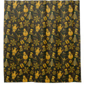 抽象芸術カラフルクローズアップのクリスマスパターン シャワーカーテン (正面)