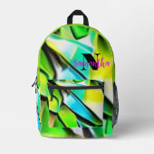 抽象芸術カラフルグラフィックパーソナライズされたバックパック、 プリントバックパック (正面)