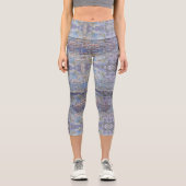 抽象芸術カラフルグラフィティウォールストリートアート カプリレギンス (正面)