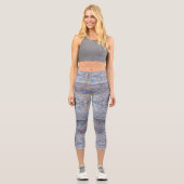 抽象芸術カラフルグラフィティウォールストリートアート カプリレギンス (正面)