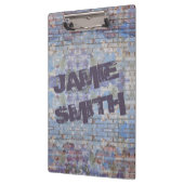 抽象芸術カラフルグラフィティウォールストリートアート クリップボード (左)