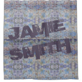 抽象芸術カラフルグラフィティウォールストリートアート シャワーカーテン (正面)