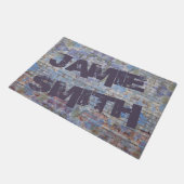 抽象芸術カラフルグラフィティウォールストリートアート ドアマット (アングル)