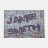 抽象芸術カラフルグラフィティウォールストリートアート ドアマット (正面)