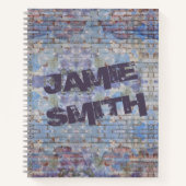 抽象芸術カラフルグラフィティウォールストリートアート ノートブック (正面)