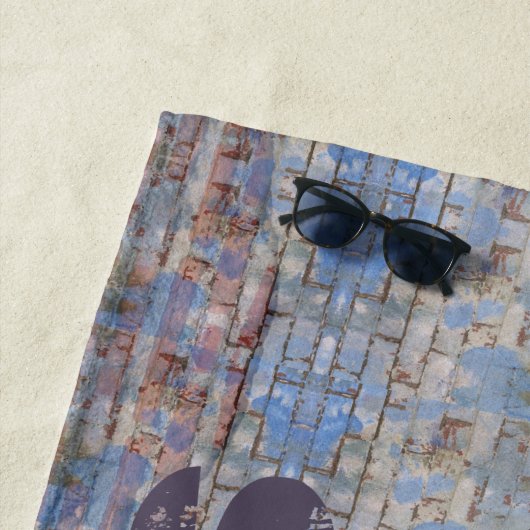 抽象芸術カラフルグラフィティウォールストリートアート ビーチタオル (インサイチュ)