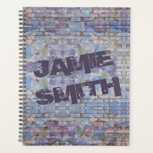 抽象芸術カラフルグラフィティウォールストリートアート プランナー手帳 (正面)