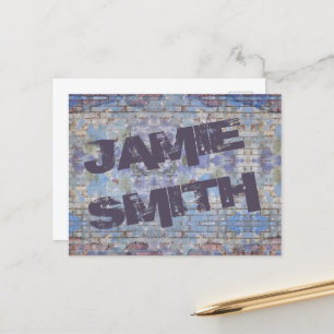 抽象芸術カラフルグラフィティウォールストリートアート ポストカード