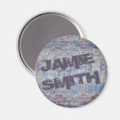 抽象芸術カラフルグラフィティウォールストリートアート マグネット (正面/裏面)