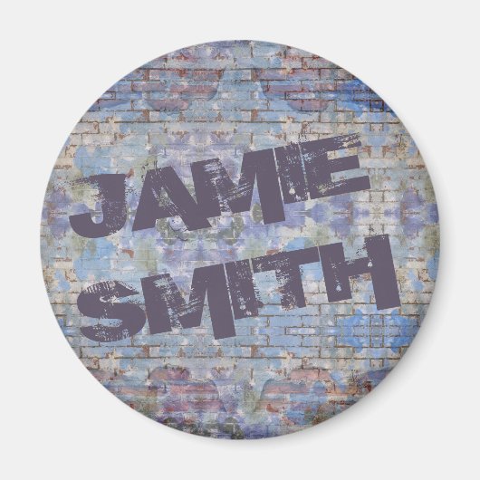 抽象芸術カラフルグラフィティウォールストリートアート マグネット (正面)