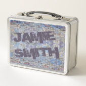 抽象芸術カラフルグラフィティウォールストリートアート メタルランチボックス (正面)