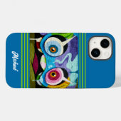 抽象芸術カラフルグラフィティ通りアーパーソナライズされたト Case-Mate iPhoneケース (裏面 (横))