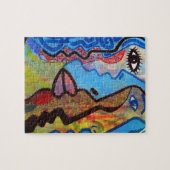 抽象芸術カラフルグラフィティ ジグソーパズル (横)