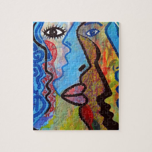 抽象芸術カラフルグラフィティ ジグソーパズル (縦)