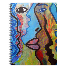 抽象芸術カラフルグラフィティ ノートブック