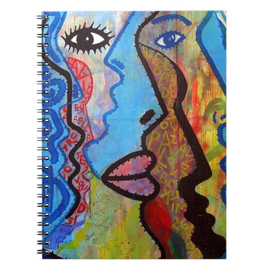 抽象芸術カラフルグラフィティ ノートブック (正面)