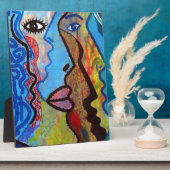 抽象芸術カラフルグラフィティ フォトプラーク (側面)