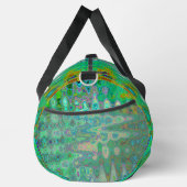 抽象芸術カラフルグリーンウェーブモザイクレトロ ダッフルバッグ (右)