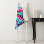 抽象芸術カラフルグローのパターン シェルパブランケット (インサイチュ)