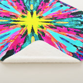 抽象芸術カラフルグローのパターン シェルパブランケット (3/4)