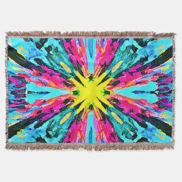 抽象芸術カラフルグローのパターン スローブランケット