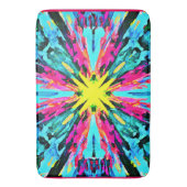 抽象芸術カラフルグローのパターン バスマット (正面縦)