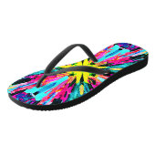 抽象芸術カラフルグローのパターン ビーチサンダル (アングル)