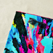 抽象芸術カラフルグローのパターン ビーチタオル (インサイチュ)